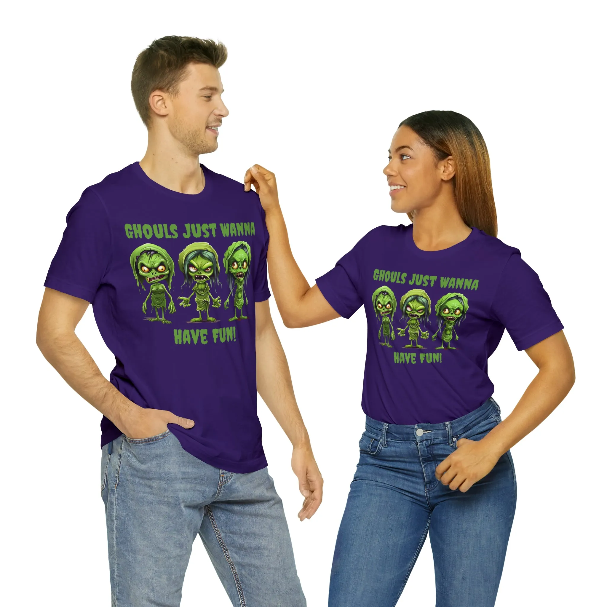 Ghouls Just Wanna Have Fun T-Shirt | Creepy Girl Ghouls Tee |  Bella Canvas 3001Unisex | Scary Short Sleeve Tshirt