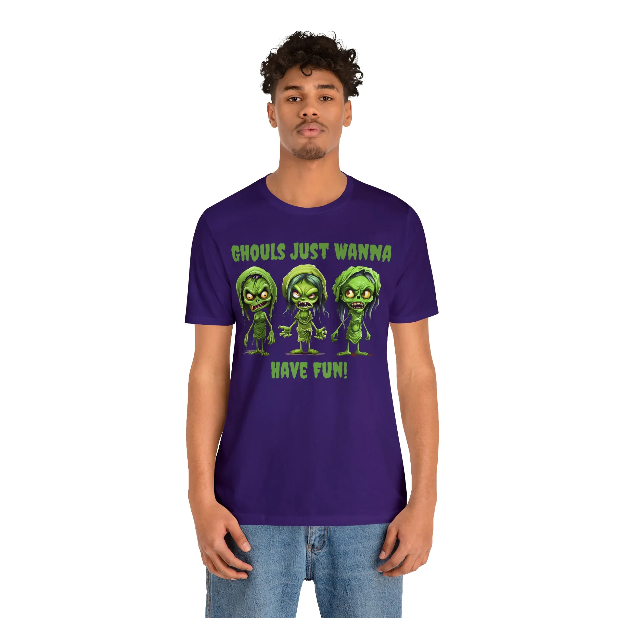 Ghouls Just Wanna Have Fun T-Shirt | Creepy Girl Ghouls Tee |  Bella Canvas 3001Unisex | Scary Short Sleeve Tshirt