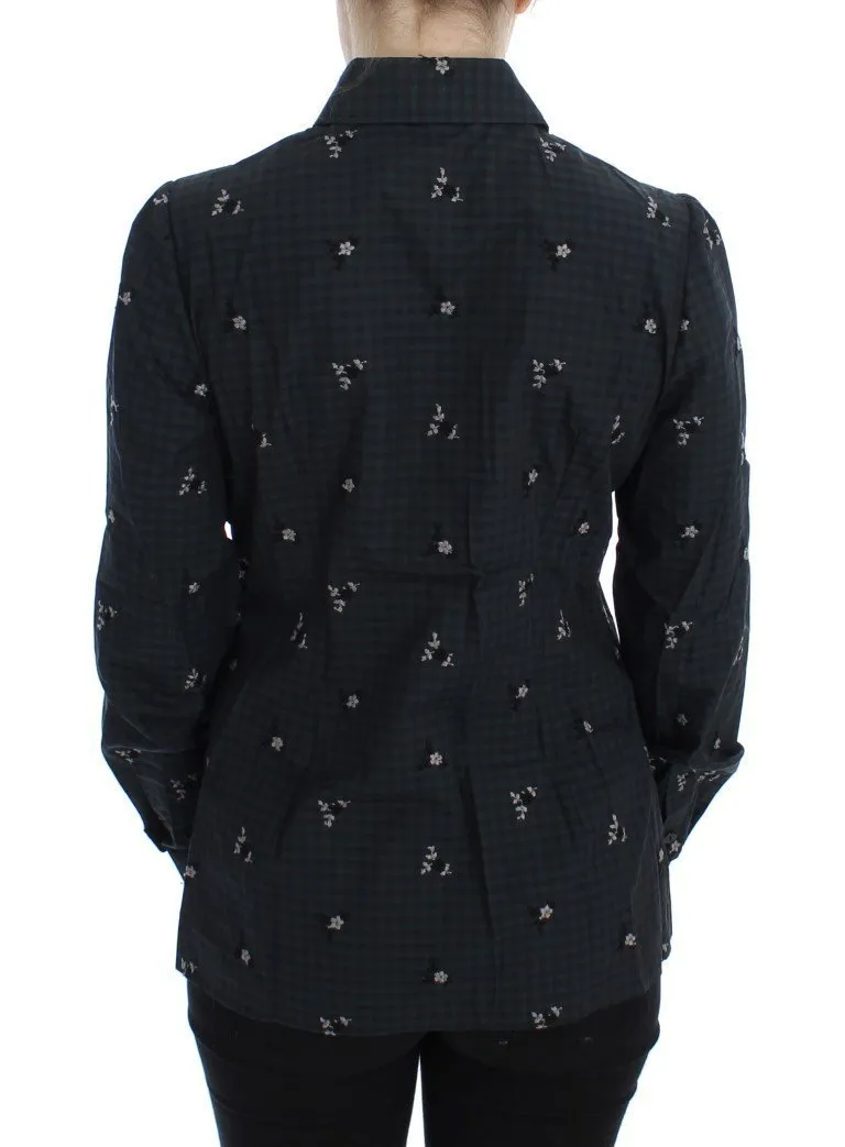Green Checkered Floral Shirt